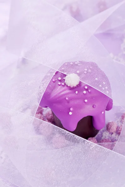 Romantic chocolate dessert — Stock Photo, Image