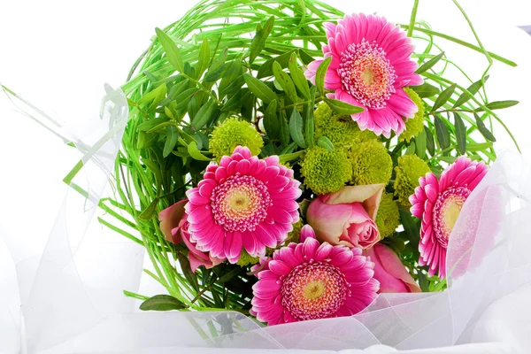 Romantic bouquet of pink flowers — Stock Photo, Image