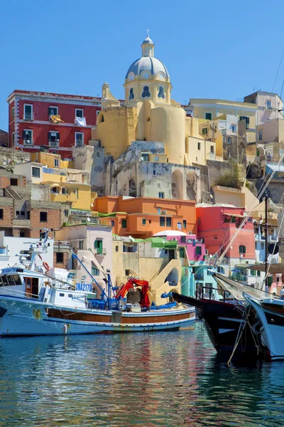 イタリア プロチダ島 corricella ストック写真