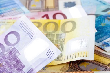 euro - Avrupa Birliği banknotlar closeup