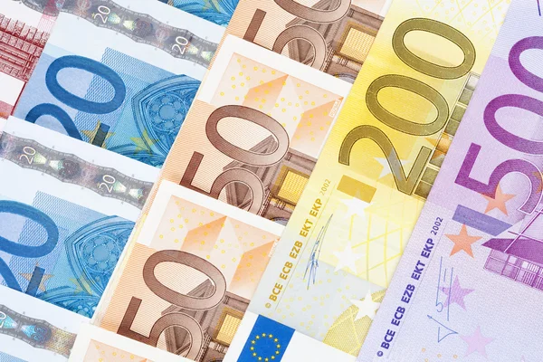 EURO-CLOSEUP - DEN EUROPÆISKE UNIONSBANKNOTER - Stock-foto