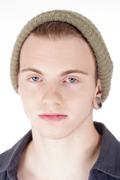 Portrait of a Teenage Boy with Cap — Stock Photo, Image