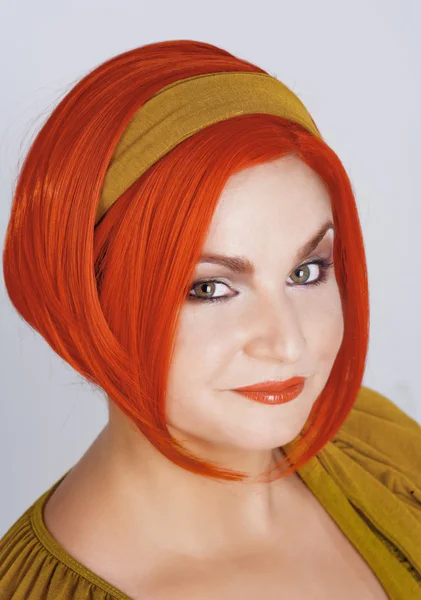 Portrait of a Young Woman in Wig — Stock Photo, Image