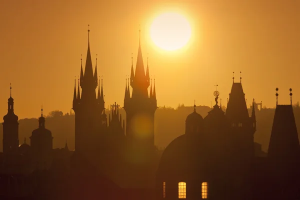 Prague - Spires of the Old Town — Stock Photo, Image