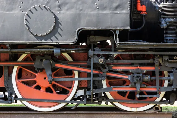 蒸気の列車の車輪 — ストック写真