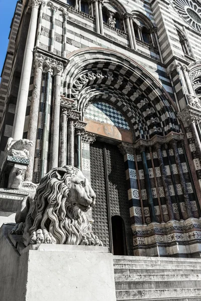 Lion statue of Saint Lorenzo church — Stock Photo, Image