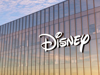 Burbank, California, ABD. 8 Ocak 2022. Sadece Editoryal Kullanım, 3D CGI. The Walt Disney Company American Media Multinational Entertainment Video Network. Yüksek binalardaki işyeri.
