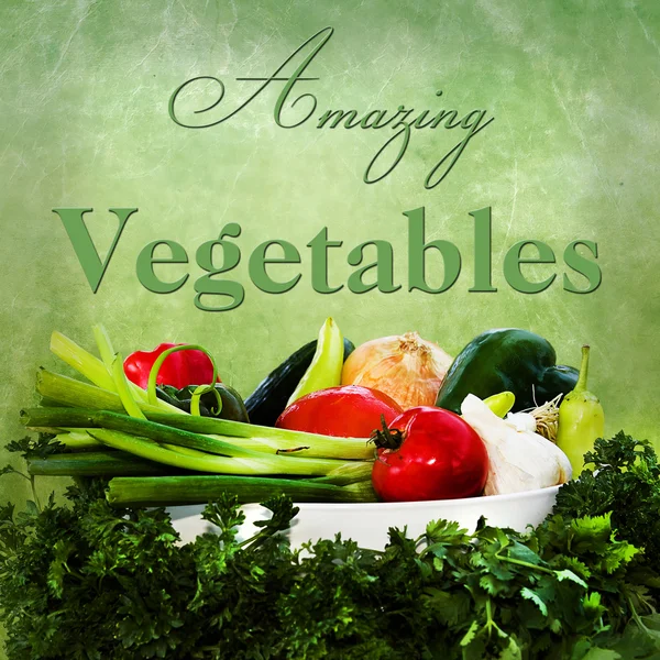 AMAZING VEGETABLES (ILLUSTRATION/TEXT) — Stock Photo, Image