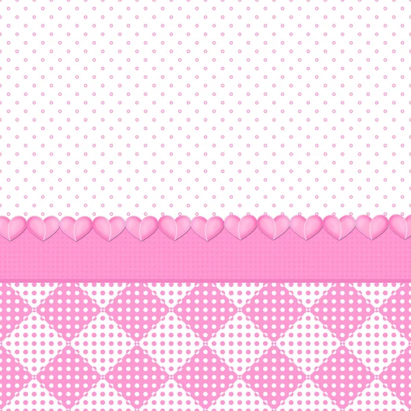 Ilustração rosa do Polka-ponto / fundo — Fotografia de Stock