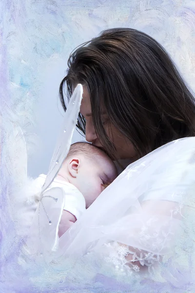 Mother Kissing Baby — Stock Photo, Image