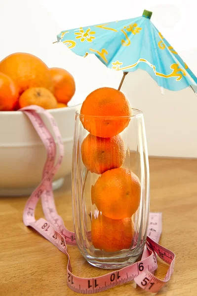 Glass of Health - Concept - Oranges in glass — Stock Photo, Image