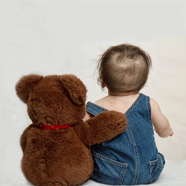 Teddy ve en iyi arkadaşı teddy — Stok fotoğraf