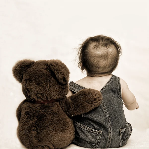 Teddy a teddy nejlepší přítel — Stock fotografie