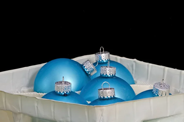 Blue Christmas Ornaments — Stock Photo, Image