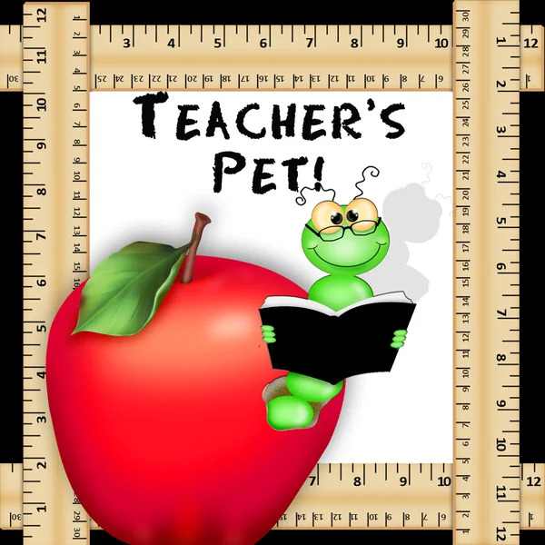 Lehrer Haustier Illustration, Hintergrund — Stockfoto