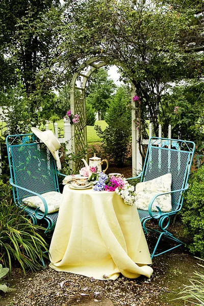 Té en el jardín — Foto de Stock