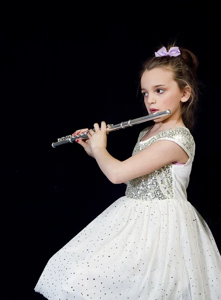 Young preteen Flautist — Stock Photo, Image