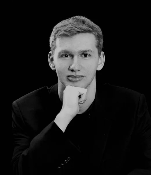 Young Man Posing Next His Gray Car Senior Photoshoot Auburn — Stock Photo, Image