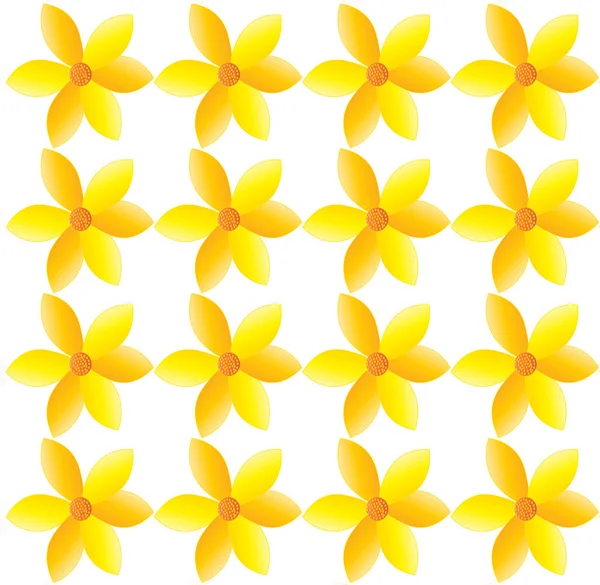 Ilustração Fundo Gradiente Brilhante Amarelo Margarida Como Flores — Fotografia de Stock