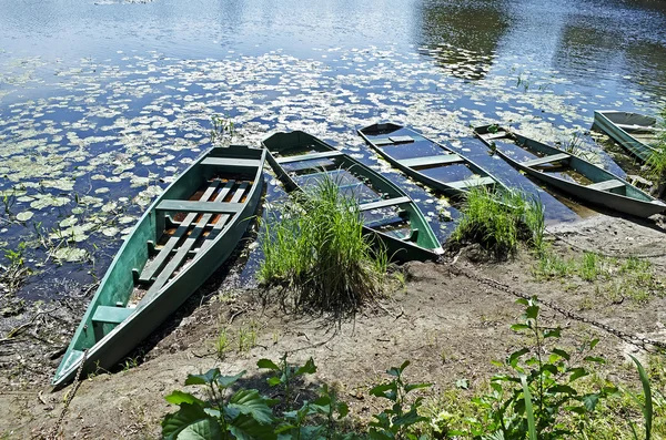 Stare drewniane łodzie — Zdjęcie stockowe