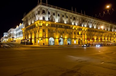 Cityscape Minsk Merkezi gece