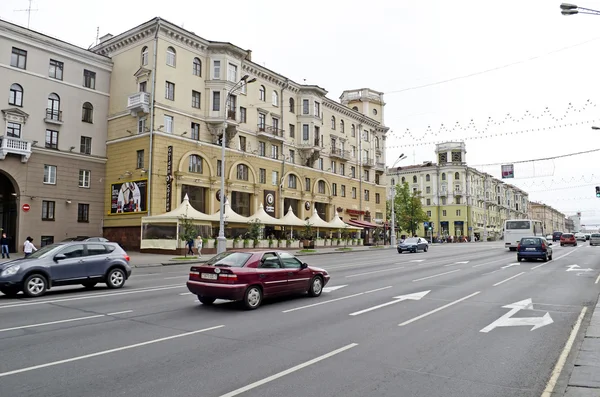 Die Unabhängigkeitsallee in Minsk — Stockfoto