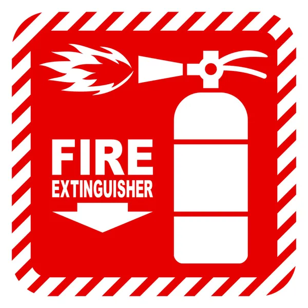 Signo del extintor de incendios en vector — Vector de stock