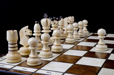 ajedrez, aislado sobre negro