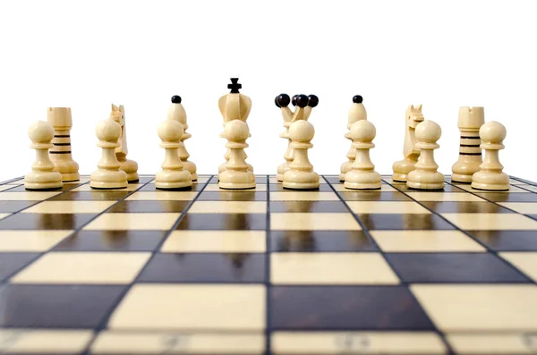 Schach, isoliert über Weiß — Stockfoto