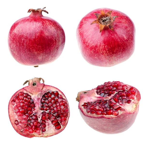 Pomegranate closeup, isolated over white — Stock Photo, Image