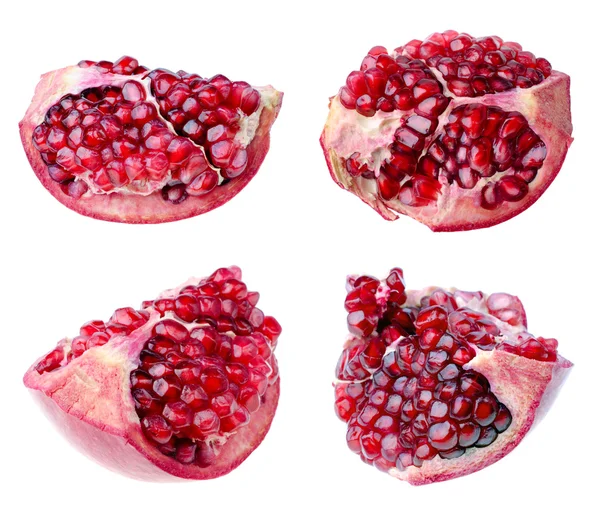 Pomegranate closeup, isolated over white — Stock Photo, Image