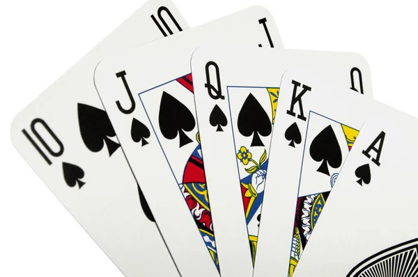 Game cards - royal flush — Stock Photo, Image