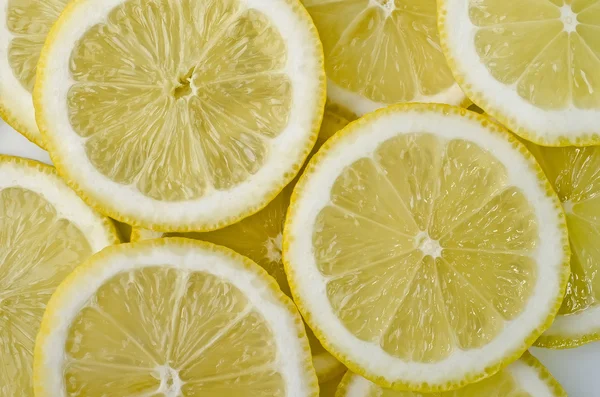 Food background - Sliced mugs lemon — Stock Photo, Image