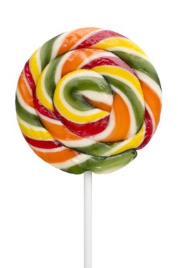 çok renkli lolipop beyaz bitti izole