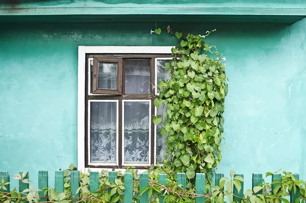 Kır evi penceresinde — Stok fotoğraf