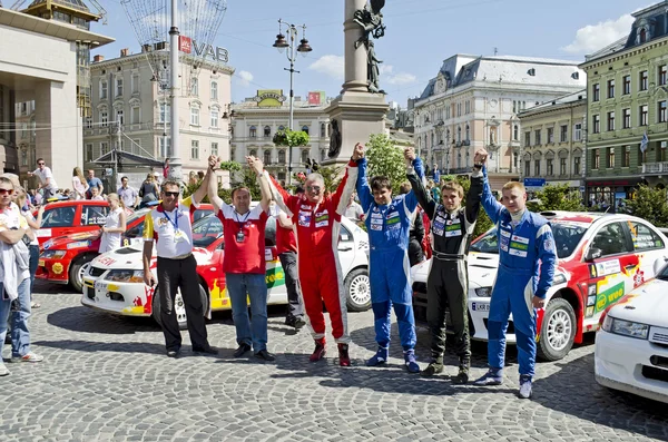 Participants of rally Galicia in Lvov, Ukraine — Stock Photo, Image