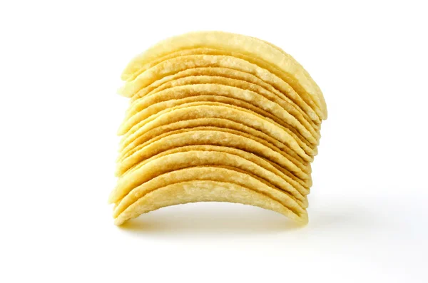 Картофельные чипсы крупным планом. — стоковое фото
