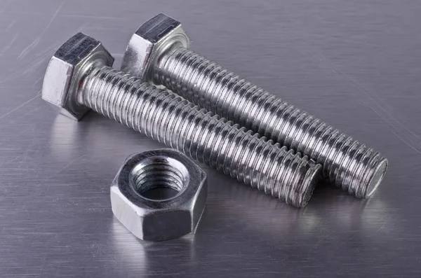 Metal bolts and nuts — Stock Photo, Image