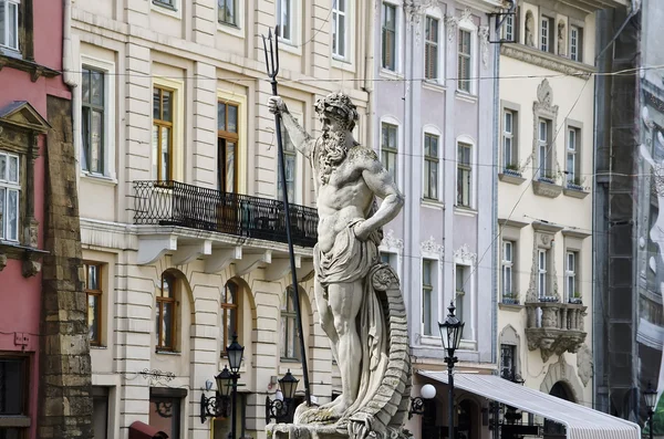 Sculptuur van Neptunus — Stockfoto