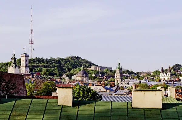 Overdag uitzicht over de stad lvov — Stockfoto