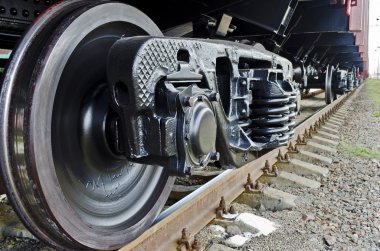 Wheels of a freight train clipart