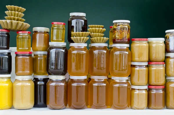 Vasetti di miele — Foto Stock