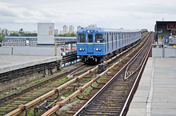 Carros do metrô em Kiev — Fotografia de Stock