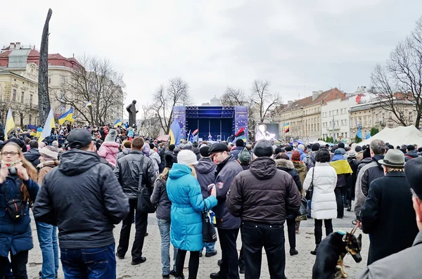 Euromaydan à Lvov — Photo
