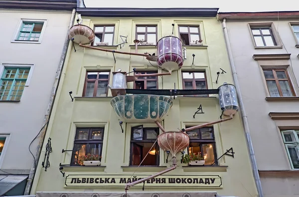 Unikátní budova ve Lvově — Stock fotografie