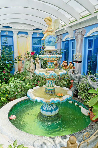 Fountain at St. Catherine Church in Feodosia