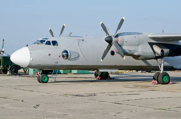 Feodosia Krim Oekraïne Augustus Russische Militaire Vliegtuigen Geparkeerd Een Militair — Stockfoto