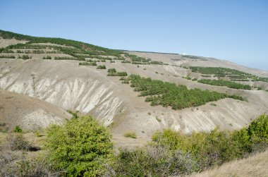 feodosia Kırım yakınındaki dağ manzarası