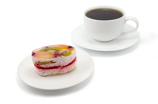 Fruit cake and cup of tea — Stock Photo, Image