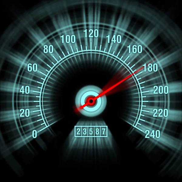 Speedometer i bevægelse sløring - Stock-foto